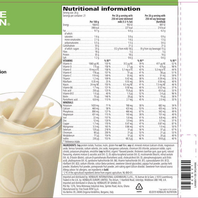 Herbalife Formula 1 Meal Shake - Balanced Meal Replacement - Scubamarket