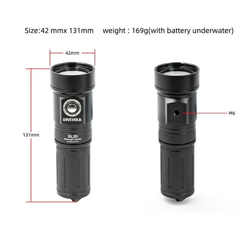 Divevolk 2000 Lumen ST-SL20 Illuminator