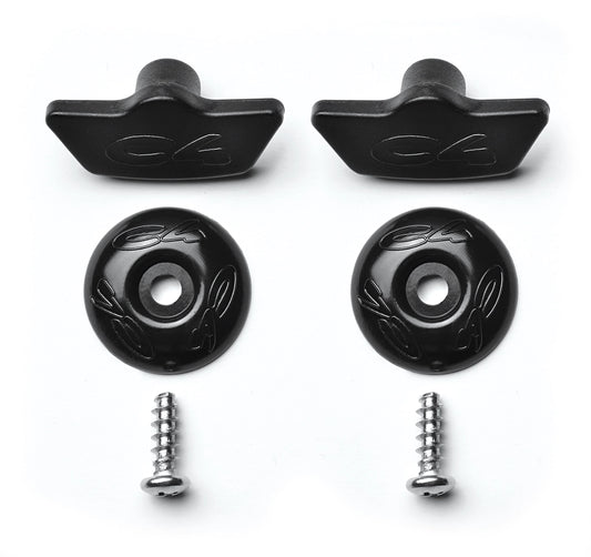 Replacement/assembly screw kit for C4 400 foot pockets In the package: 2 plastic inserts, 2 stainless steel self-tapping screws, 2 plastic washers.