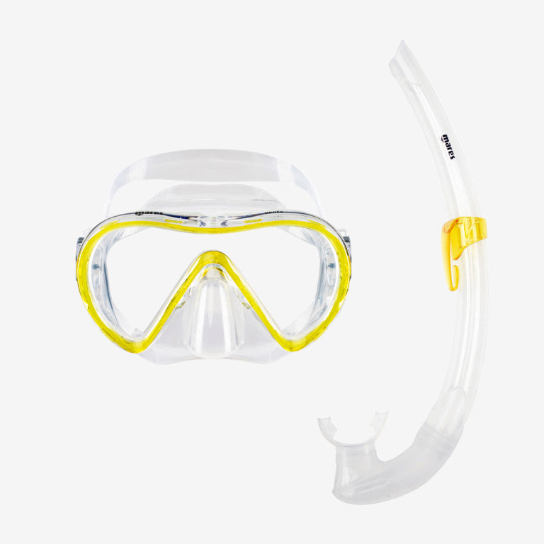 Máscara y tubo de snorkel Mares Kit Vento 411746SFRYLCL