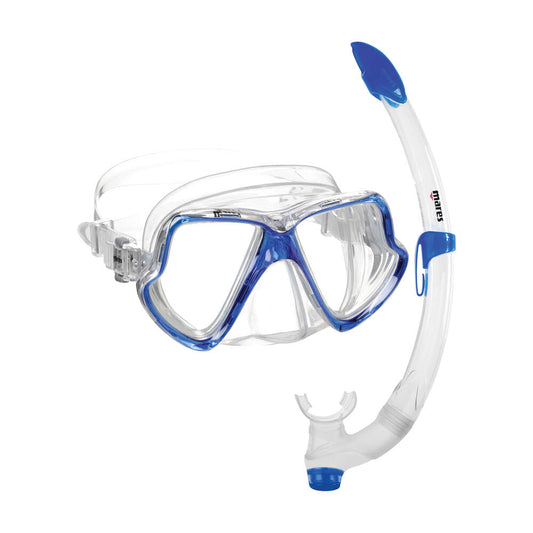 Kit de máscara y tubo de snorkel de silicona Mares Wahoo