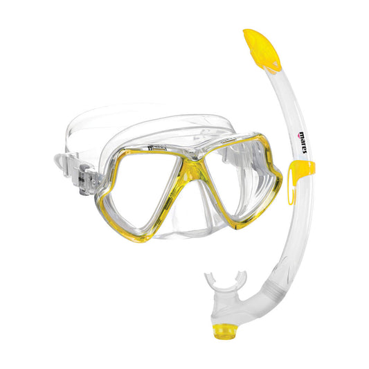 Kit de máscara y tubo de snorkel de silicona Mares Wahoo