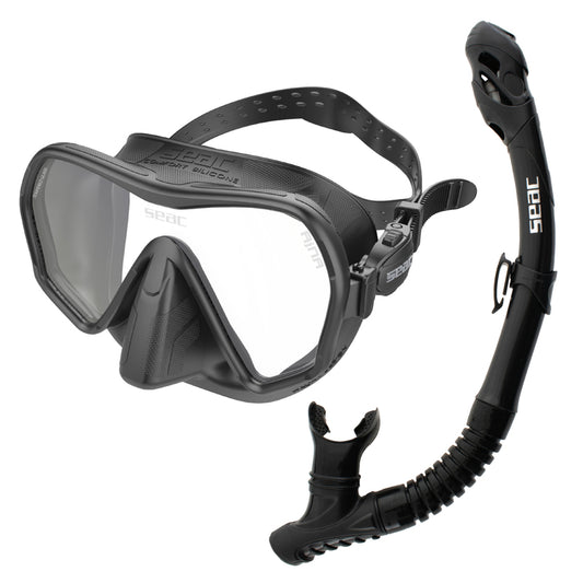 Kit de máscara y tubo de snorkel Seac Ajna 