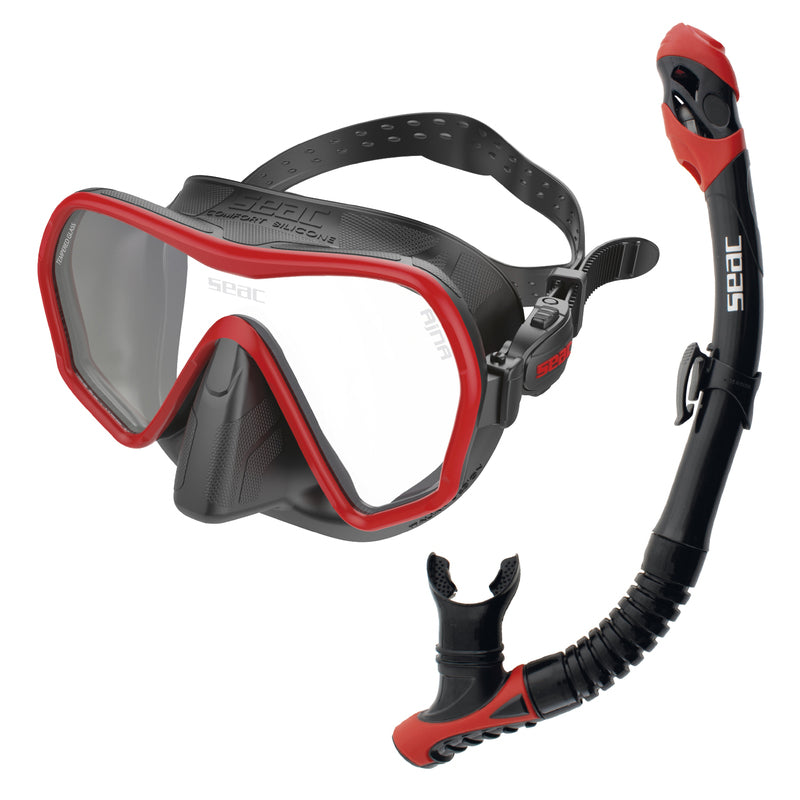 Kit de máscara y tubo de snorkel Seac Ajna